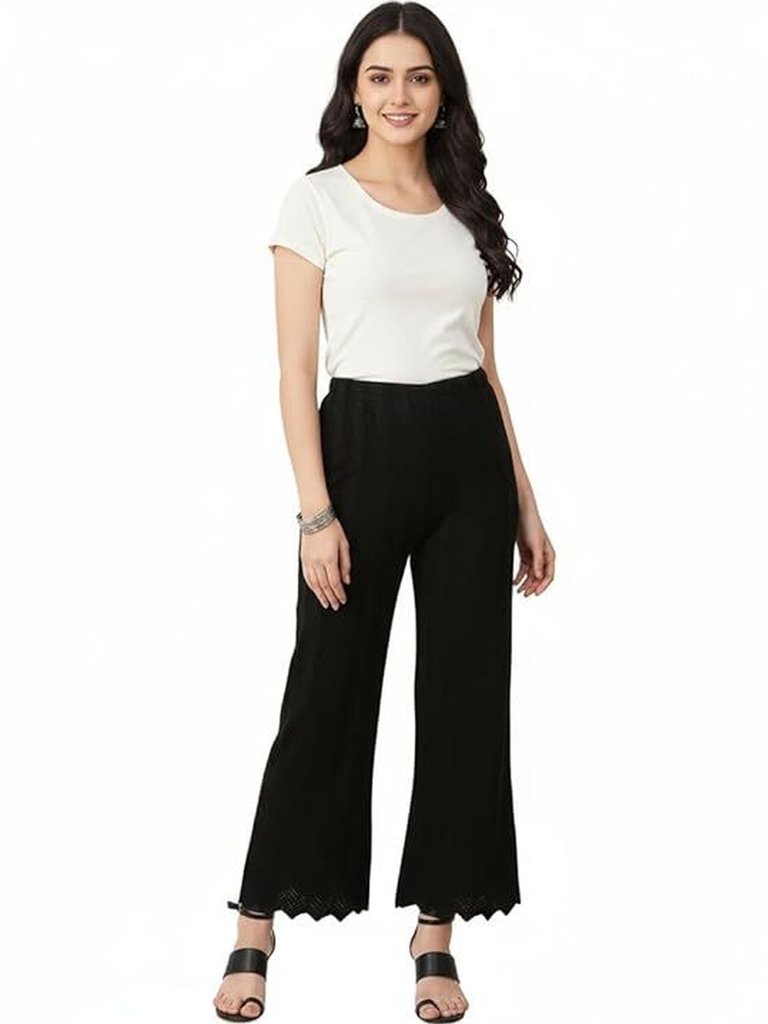 Thrifty Thread Women Knitted Ethnic Palazzos-picture-31