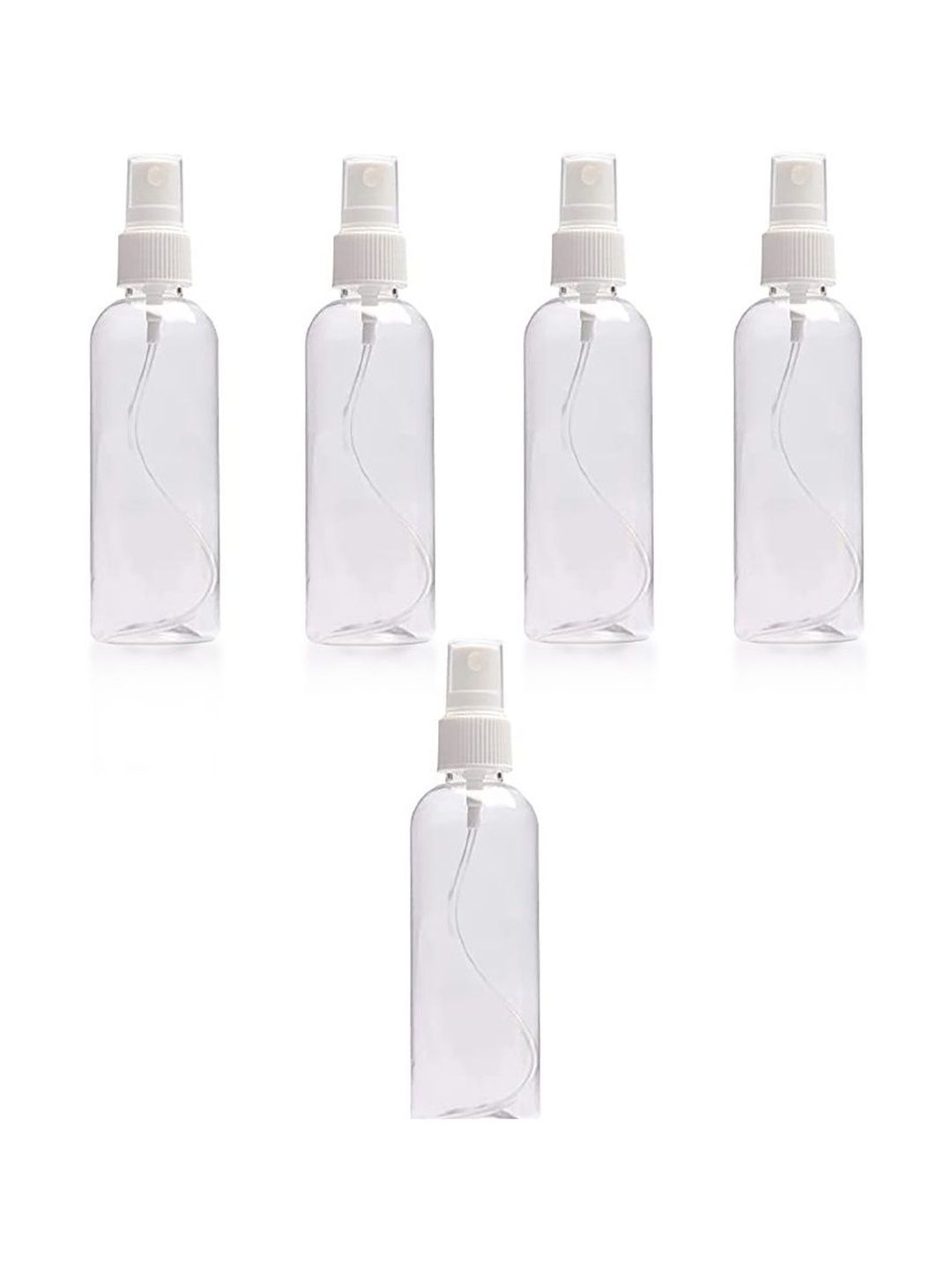 Adhvik Transparent & Transparent 5 piece Solid Plastic Bath Accessories Set-image-18