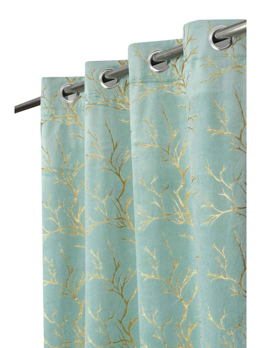 UrbanArts Lime Green Set of 2 Room Darkening Door Curtain