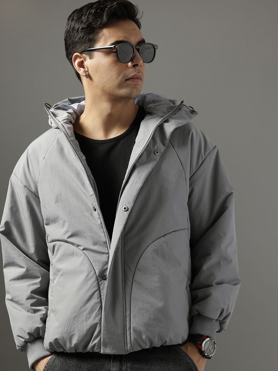 FCUK Hooded Padded Jacket-picture-52