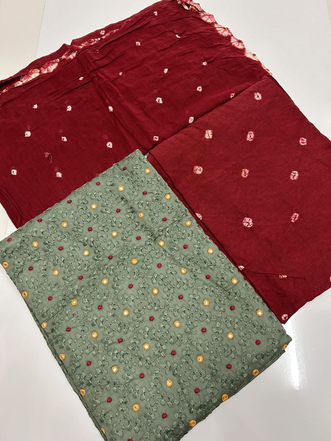 Madhuri Creation Embellished Pure Cotton Unstitched Dress Material-picture-36