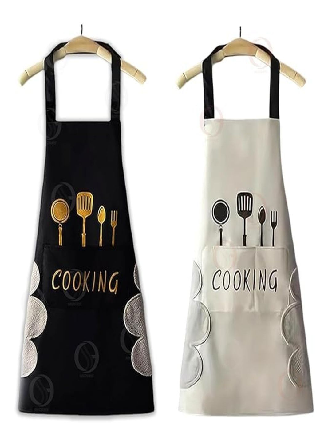 GOLDENEYEHOUSE Set Of 2 Printed Waterproof Aprons