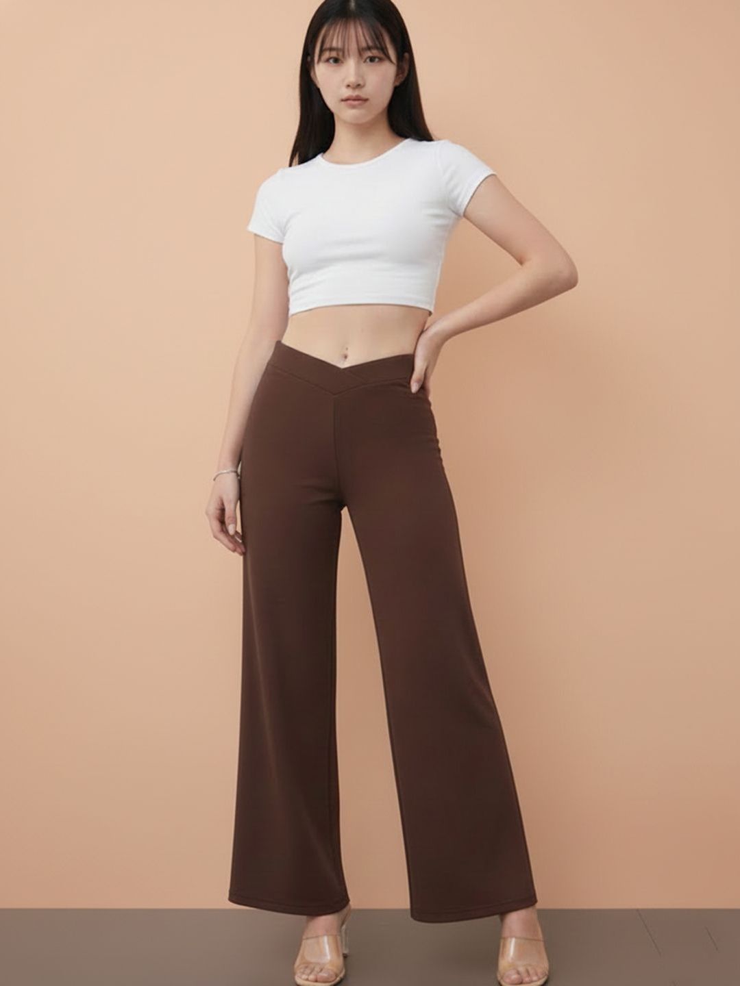 Moda Rapido Women Comfort High-Rise Trousers-picture-41