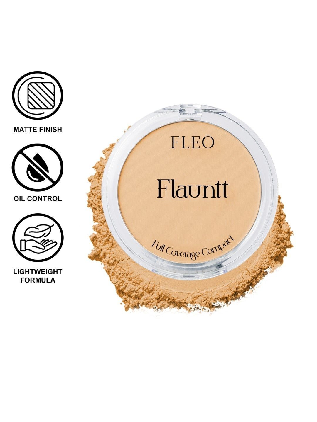 FLEO Flauntt Full Coverage & Long Lasting Compact - Beige 03-image-14
