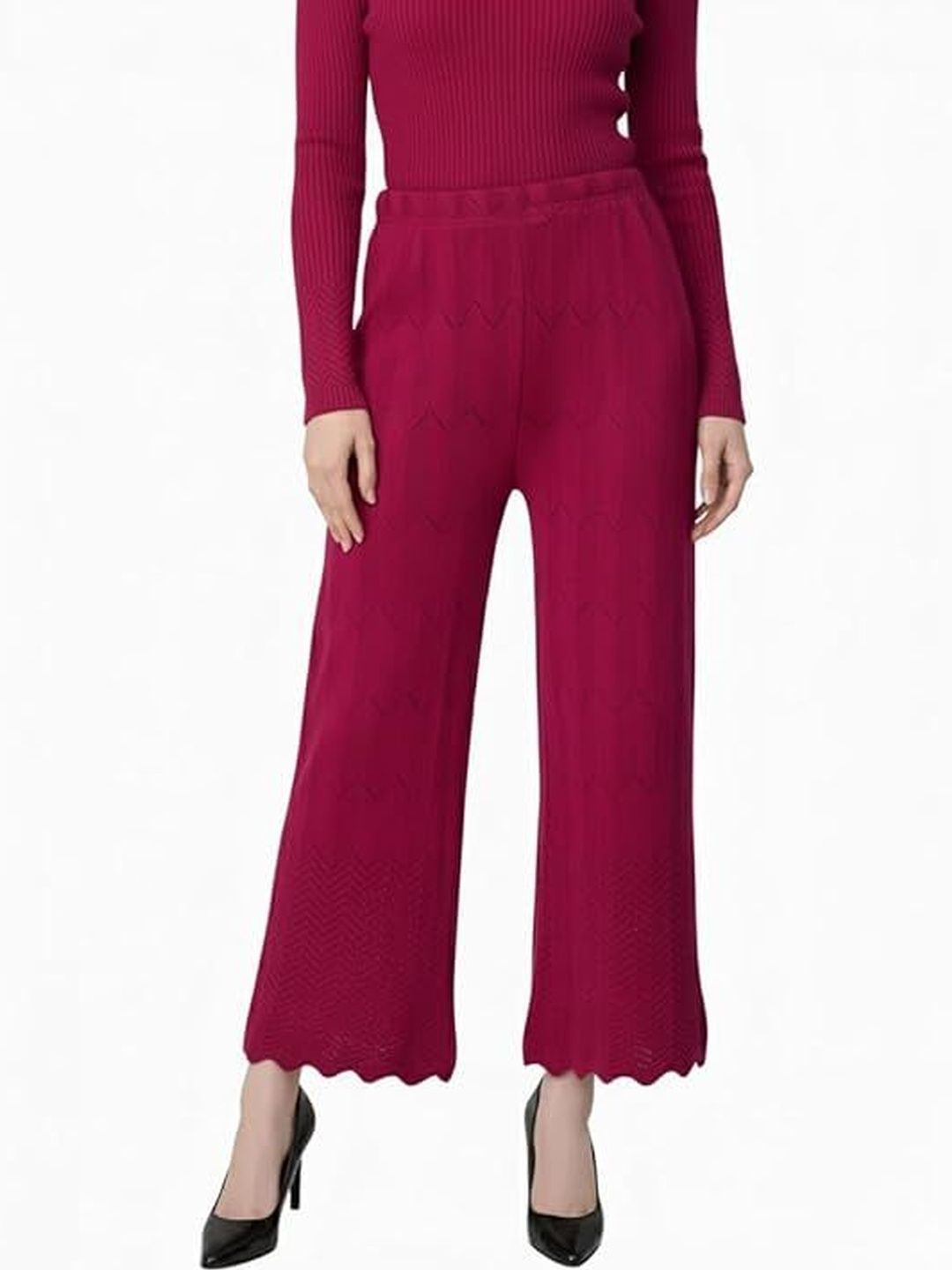 Thrifty Thread Women Knitted Palazzos-picture-13