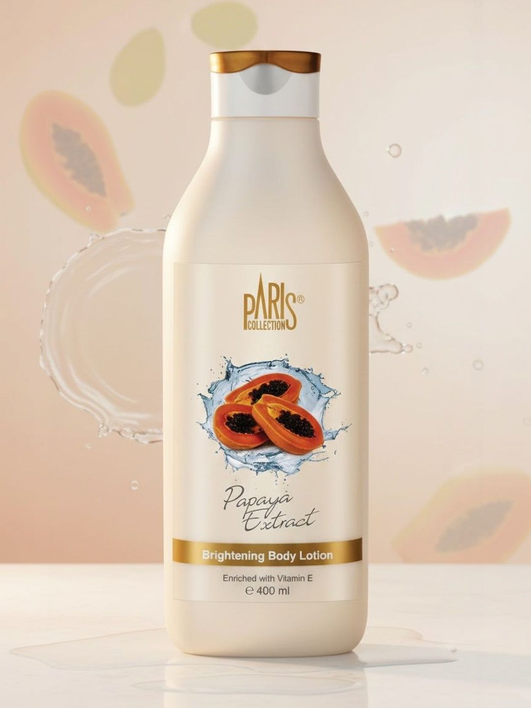 Paris Collection Papaya Extract Brightening Body Lotion With Vitamin E - 400 ml