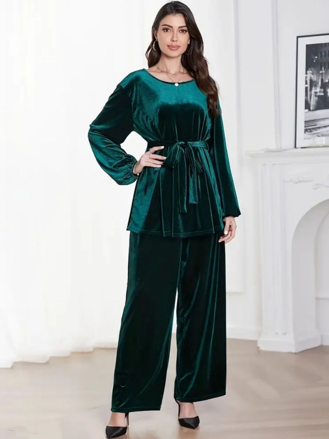 KI STUDIO Round Neck Top & Trousers Co-Ords-picture-37