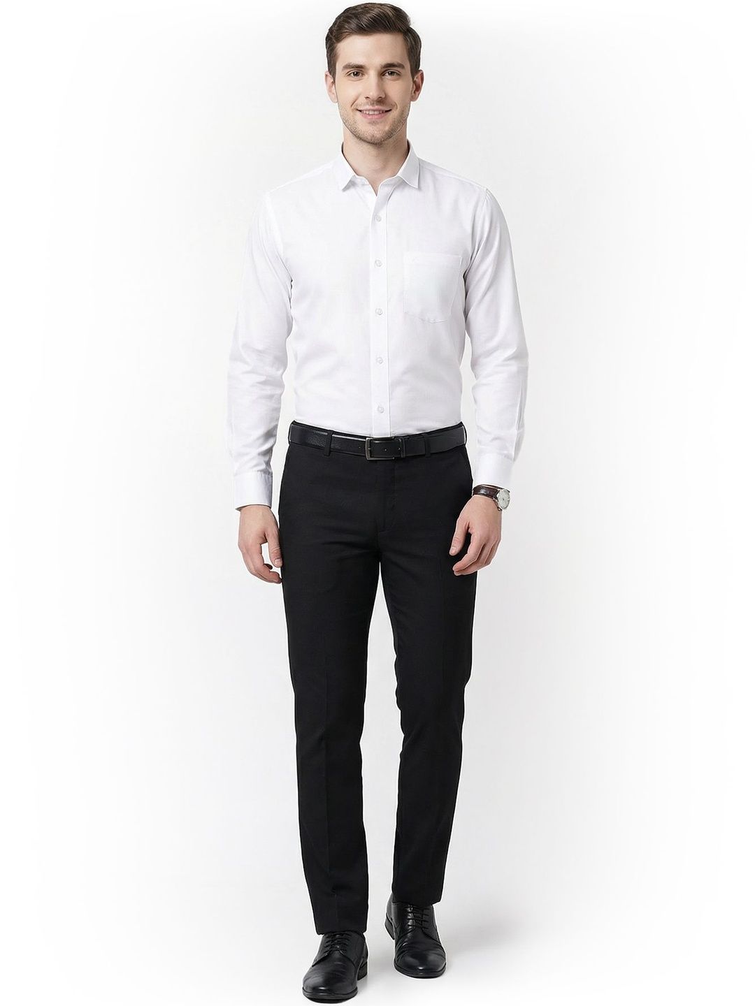 Cottonking Men Pure Cotton Full Sleeves Slim Fit Formal Shirt-picture-10