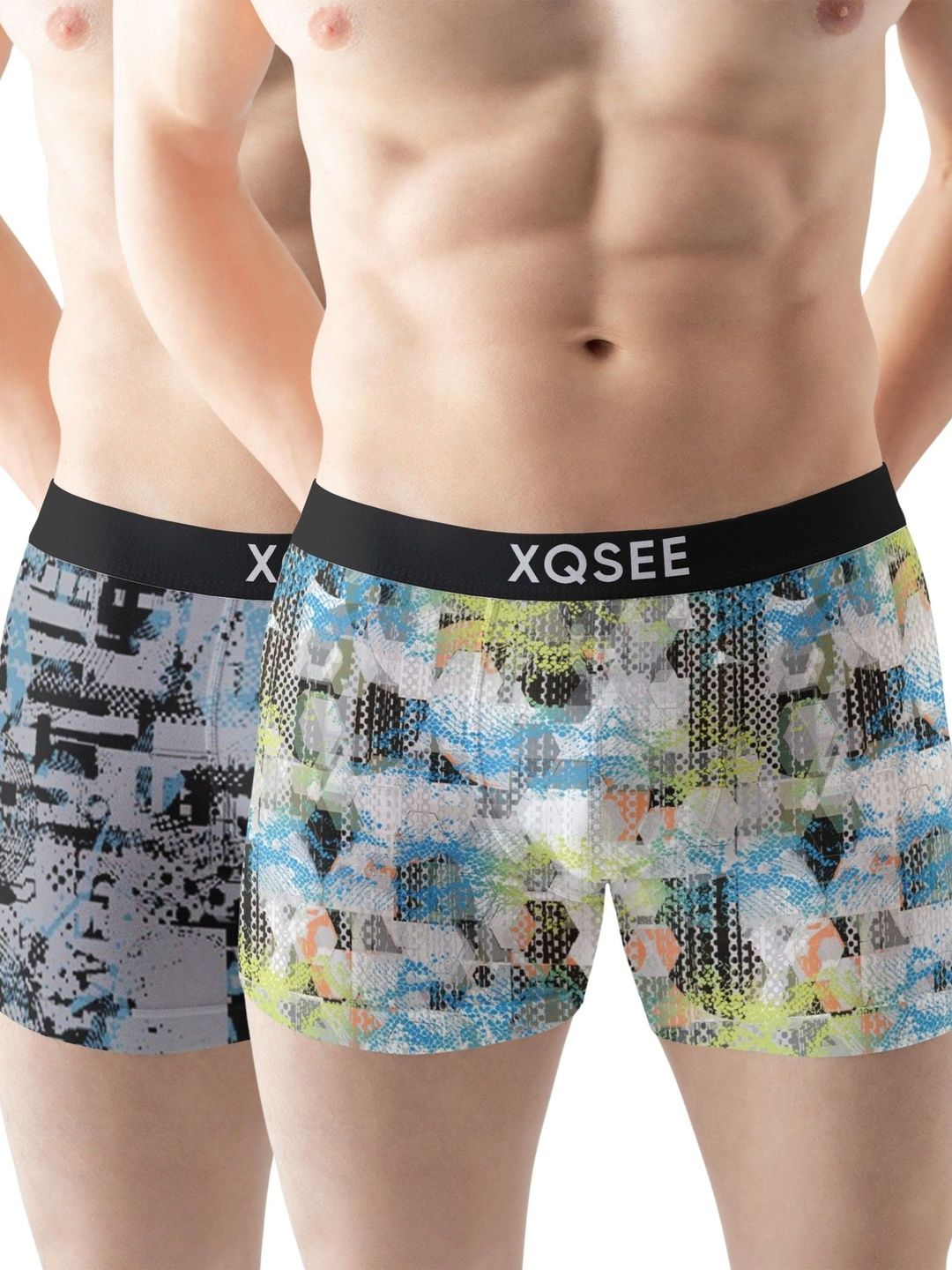 XQSEE Men Pack Of 2 Printed Mid-Rise Short Trunk-picture-53