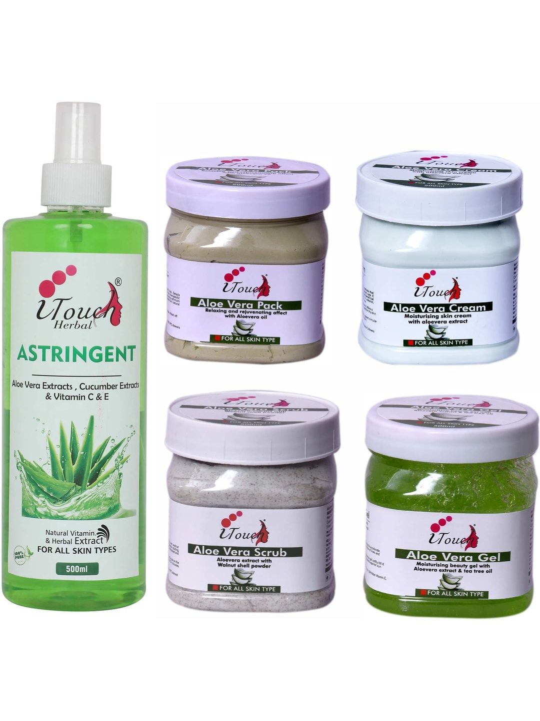 I TOUCH HERBAL Set Of 5 Aloe Vera Skin Care Combo-image-8