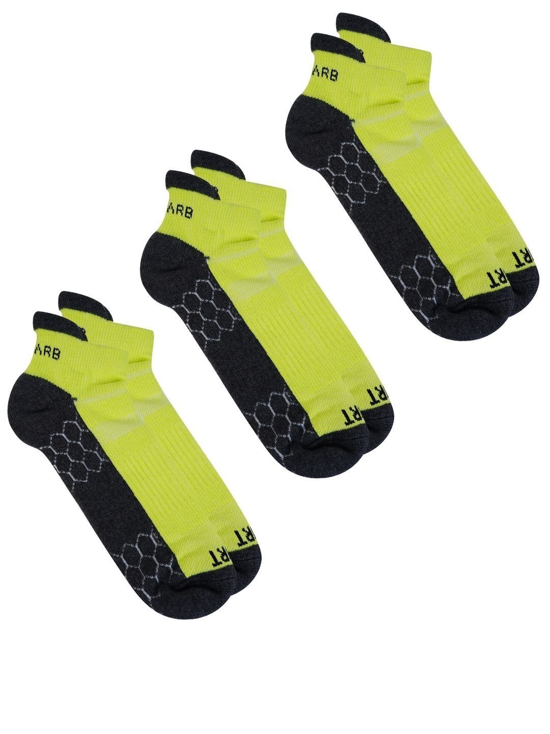 AIR GARB Pack of 3 Men Colourblocked Cotton Breathable Ankle Length Socks-picture-37