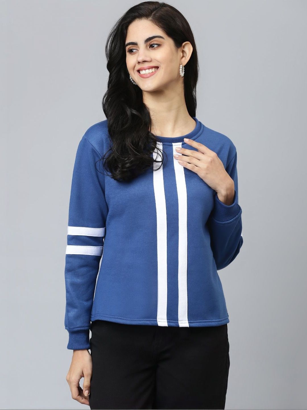 FLAMBOYANT Women Striped Sweatshirt-picture-44