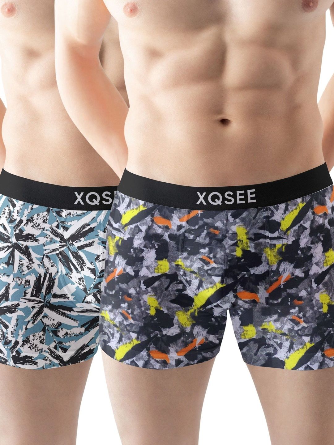 XQSEE Men Pack Of 2 Printed Mid -Rise Short Trunk-picture-58