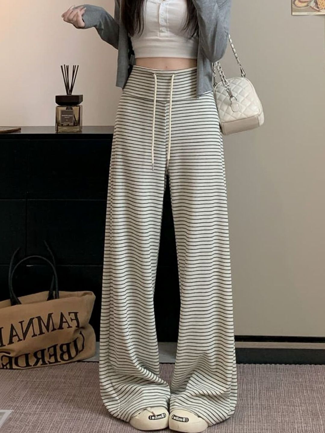 StyleCast x Revolte Women Striped Flared Wide Leg Trousers-picture-33