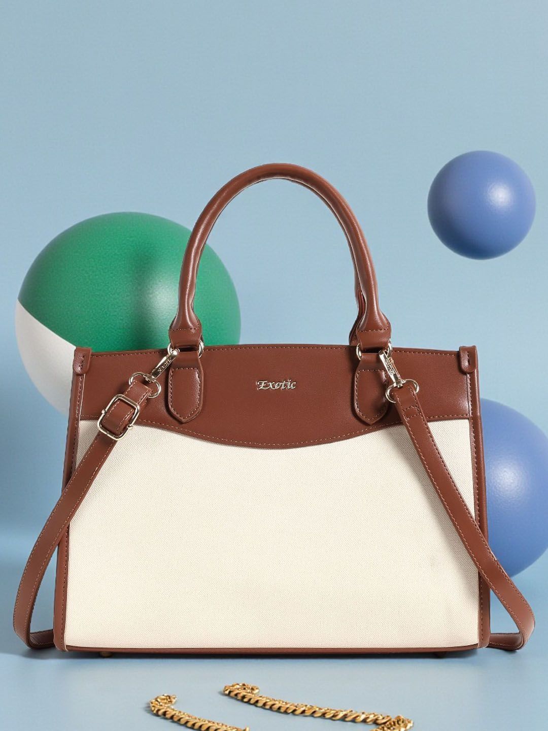 Exotic Colourblocked Structured Handheld Bag-picture-41