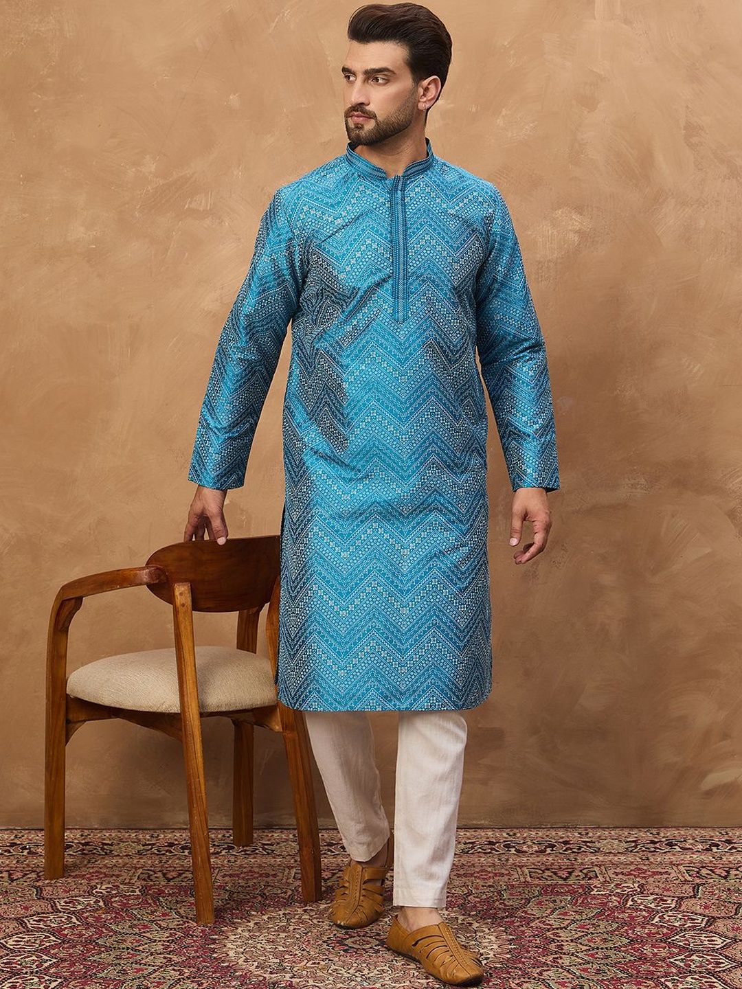 Anouk Mirage Men Geometric Printed Kurta-picture-31