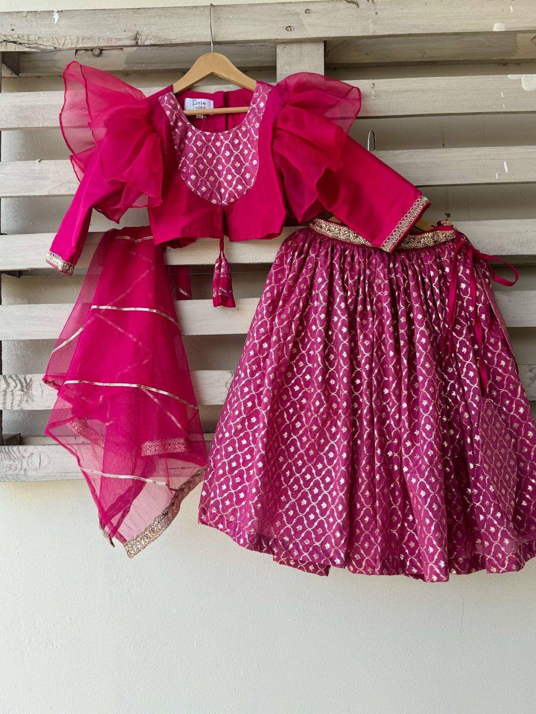 The Little Tales Girls Embroidered Ready to Wear Lehenga & Blouse With Dupatta-picture-22