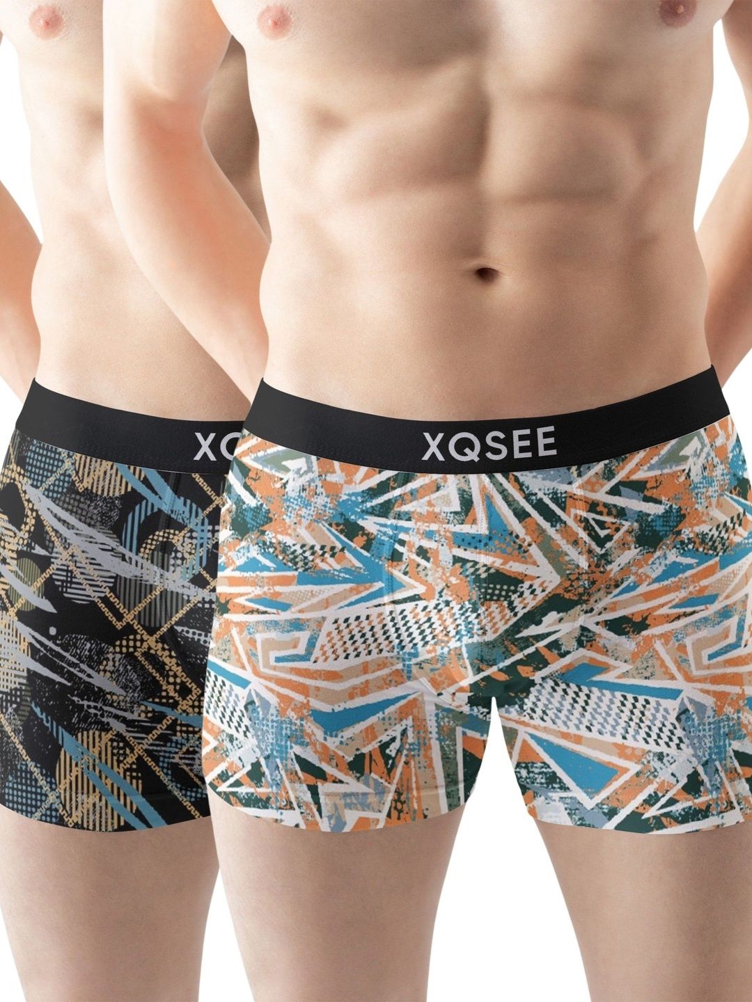 XQSEE Men Pack Of 2 Printed Mid -Rise Short Trunk-picture-34