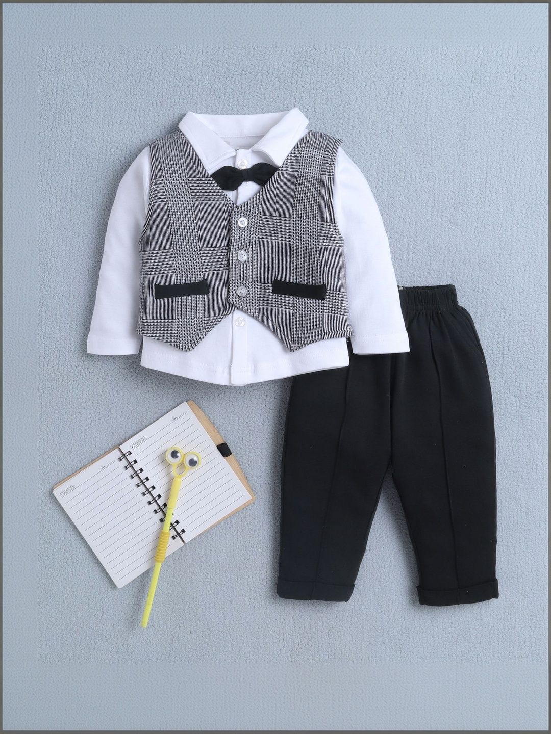 BUMZEE Boys Checked Shirt with Trousers-picture-48