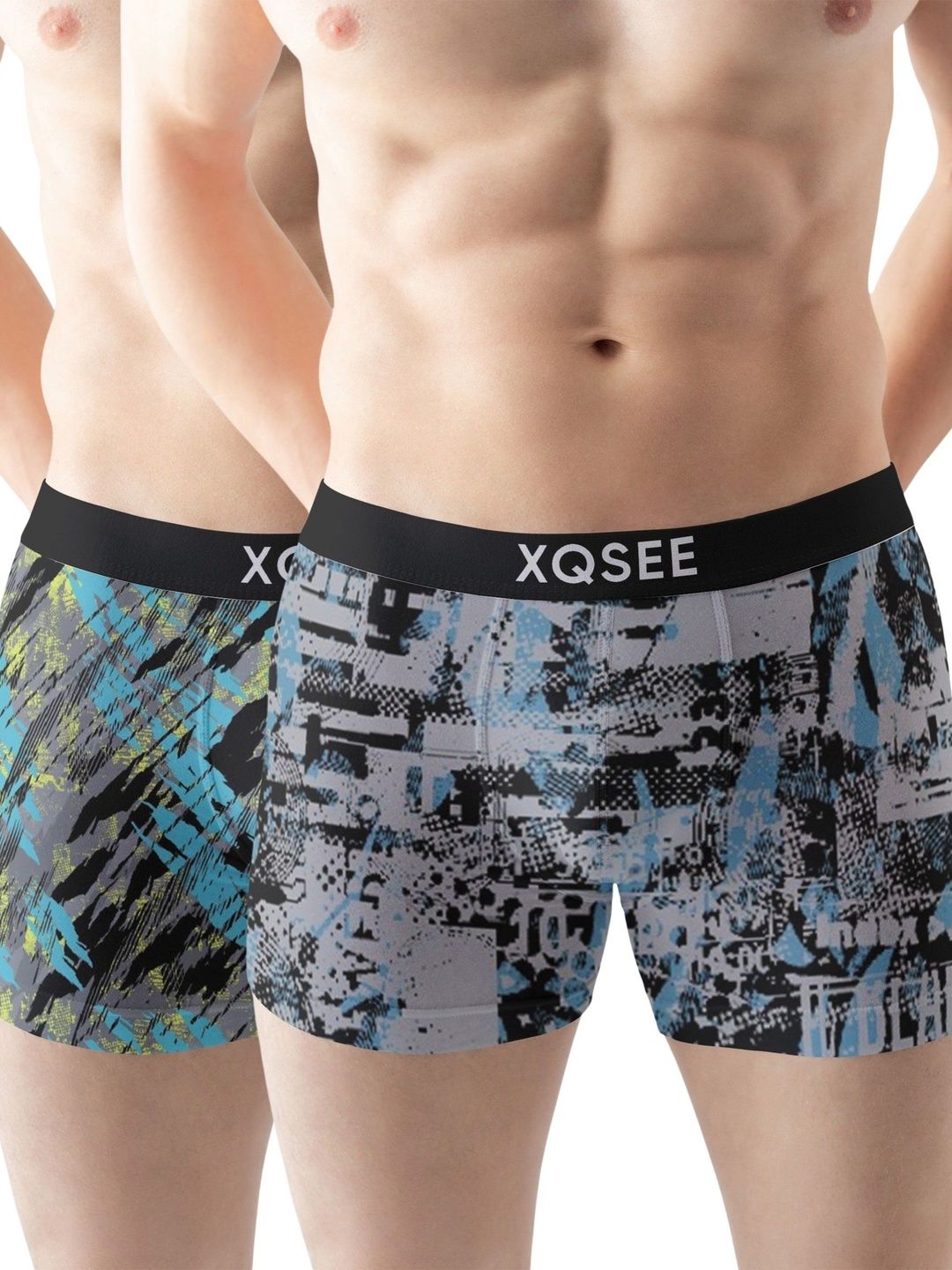 XQSEE Men Pack Of 2 Printed Mid -Rise Short Trunk-picture-20