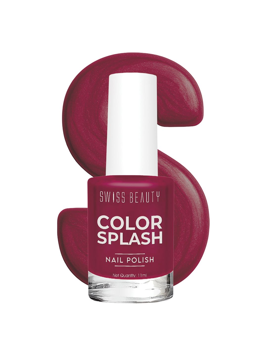 SWISS BEAUTY SWISS BEAUTY Color Splash Glossy Long-Lasting Nail Polish 11ml - Cherry Fizz