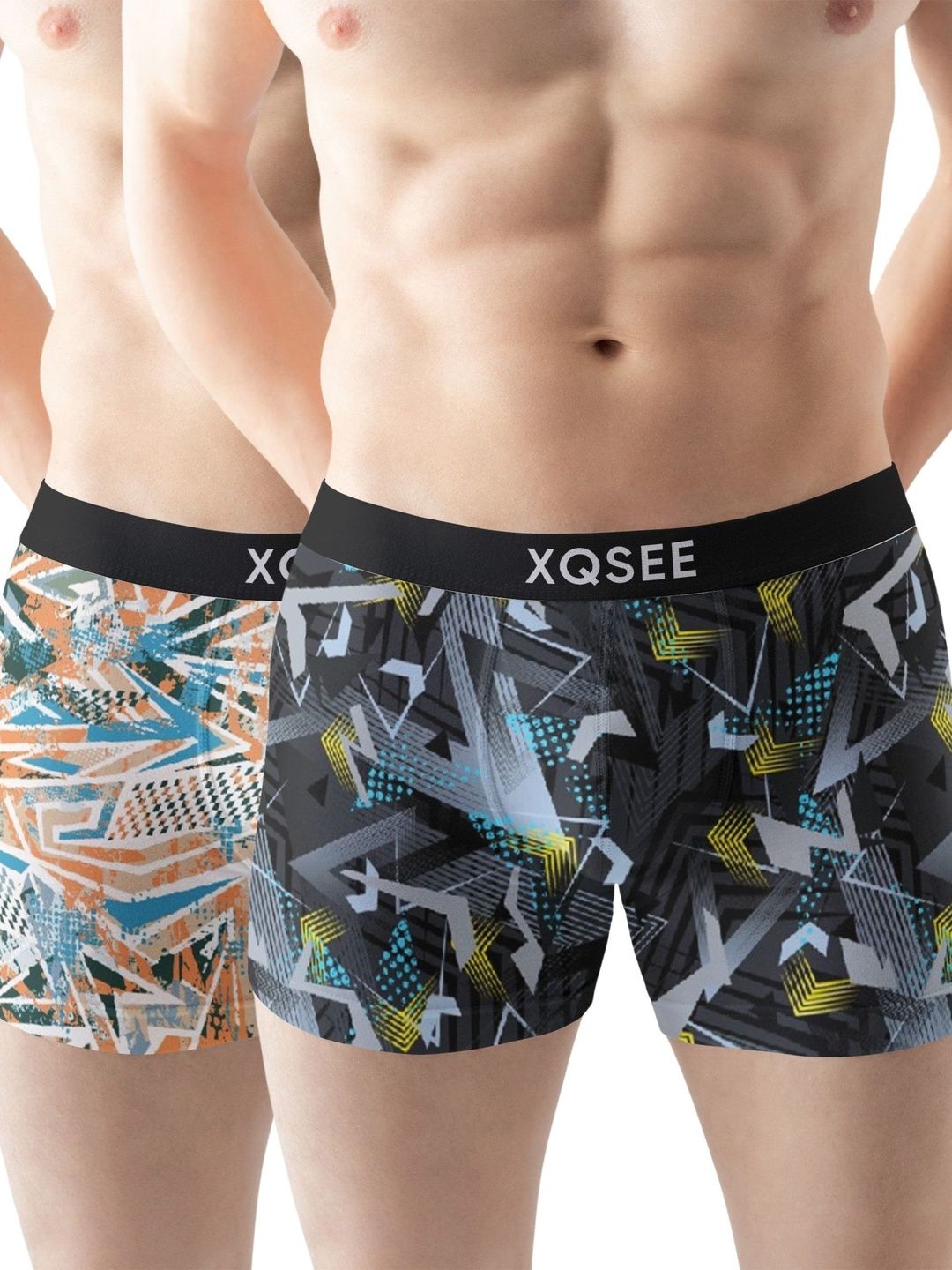 XQSEE Men Pack Of 2 Printed Mid -Rise Short Trunk-picture-42
