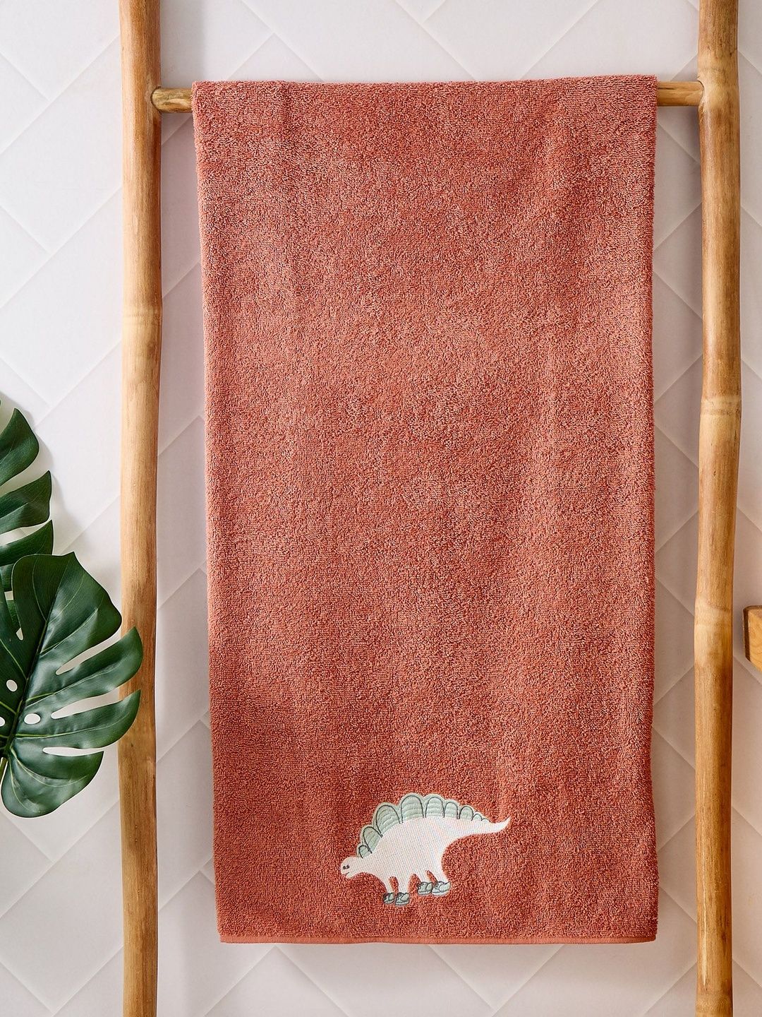 Home Centre Maroon & Rust 1 Printed Cotton 550 GSM Bath Towel-picture-40