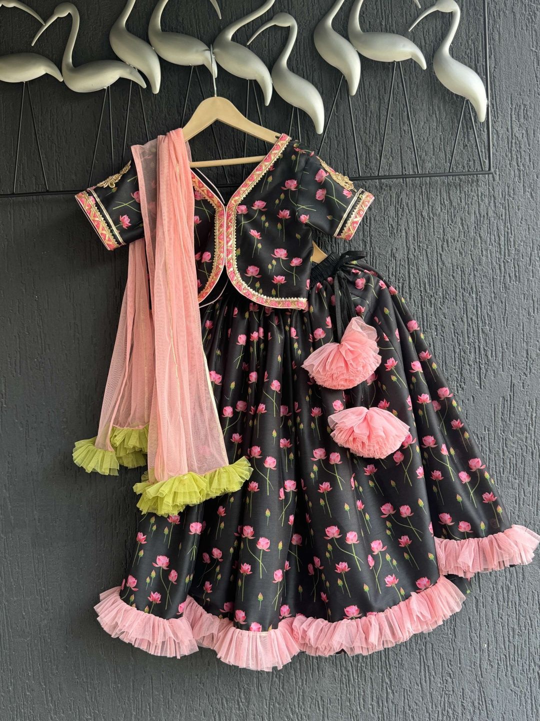 The Little Tales Girls Printed Ready to Wear Lehenga & Blouse With Dupatta-picture-39
