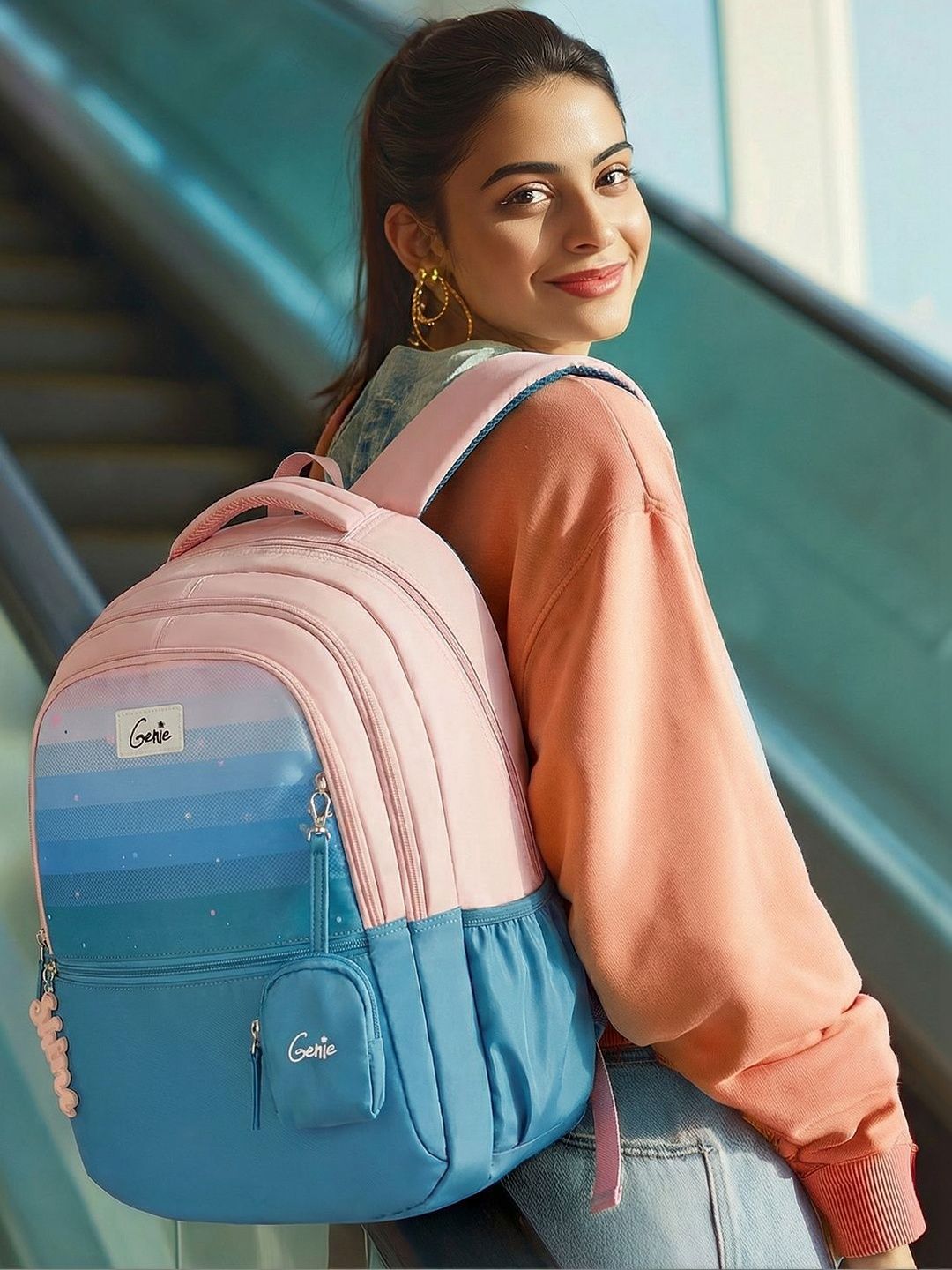 Genie Women Colourblocked Backpack-picture-32
