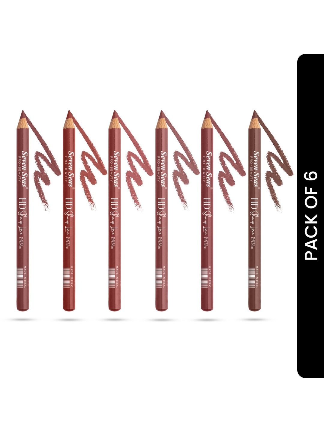 Seven Seas Set Of 6 HD Sharp Line Transfer-Proof Matte Lip Liner-image-14