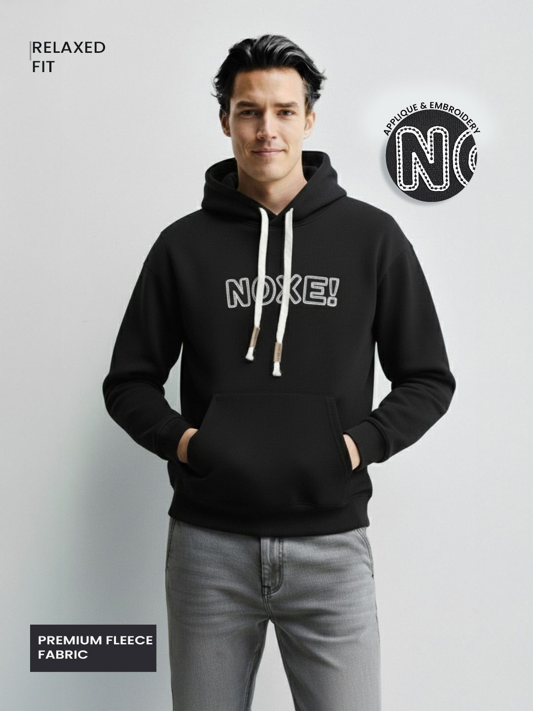 The Indian Garage Co Men Embroidered Hooded Sweatshirt-picture-36
