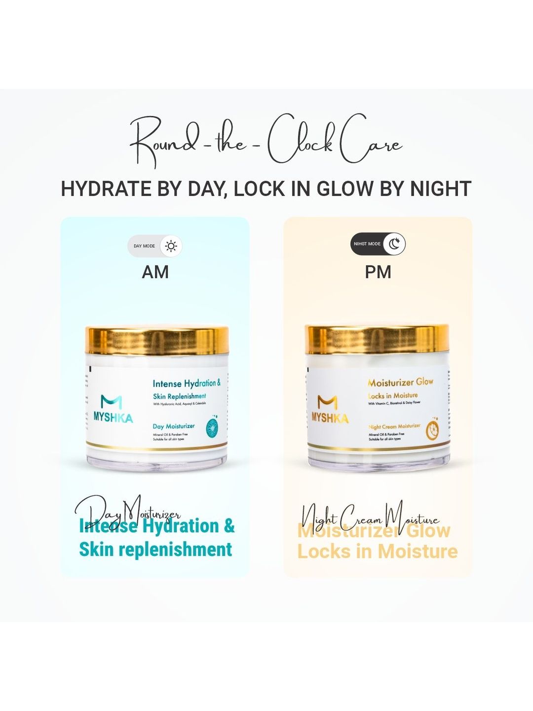 Myshka Set Of 2 Intedse Hydration Day Cream & Moisturizer Glow Night Creams - 50 g Each-picture-11