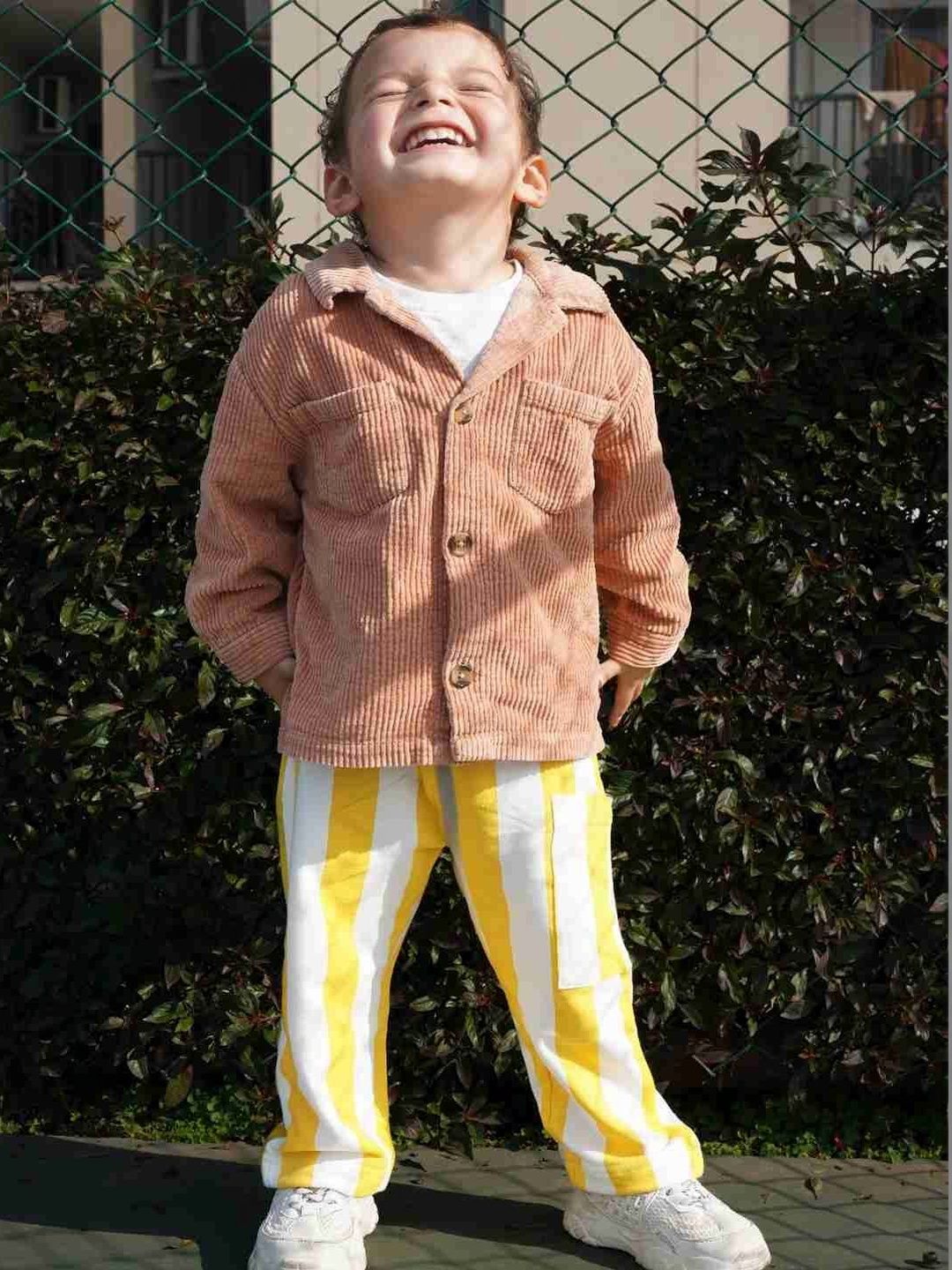Gozi Striped Cotton Mid-Rise Lounge Pants-picture-27