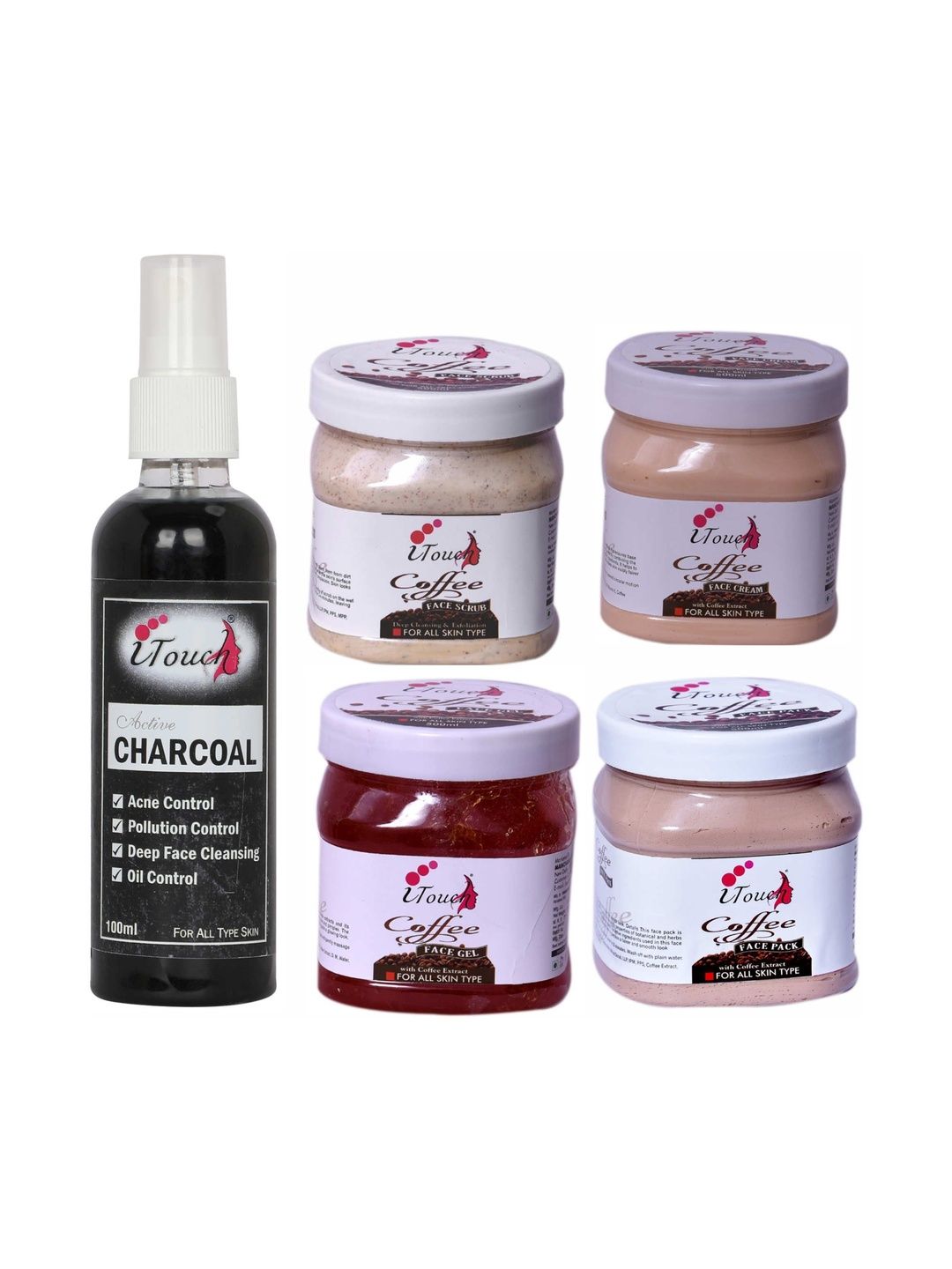 I TOUCH HERBAL Set Of 2 Coffee Facial Kit 500 ml Each With Face Wash 100 ml-image-38