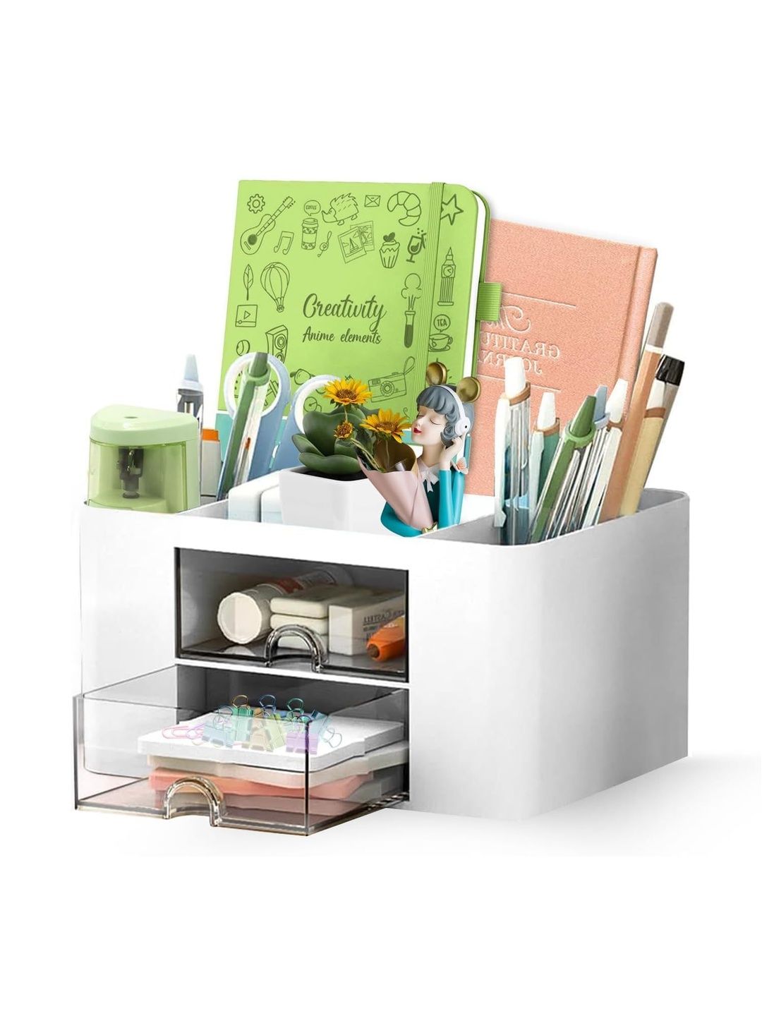 Virtuous White Set of 1 Regular Desk Organiser Organisers-image-41