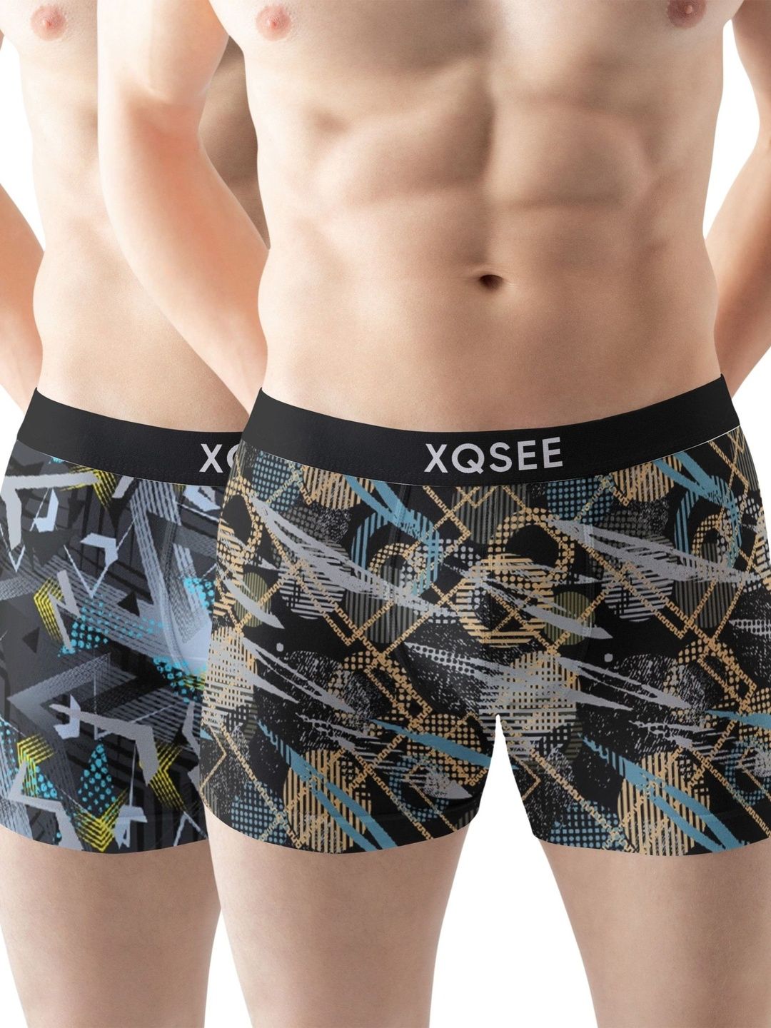 XQSEE Men Pack Of 2 Printed Mid -Rise Short Trunk-picture-21
