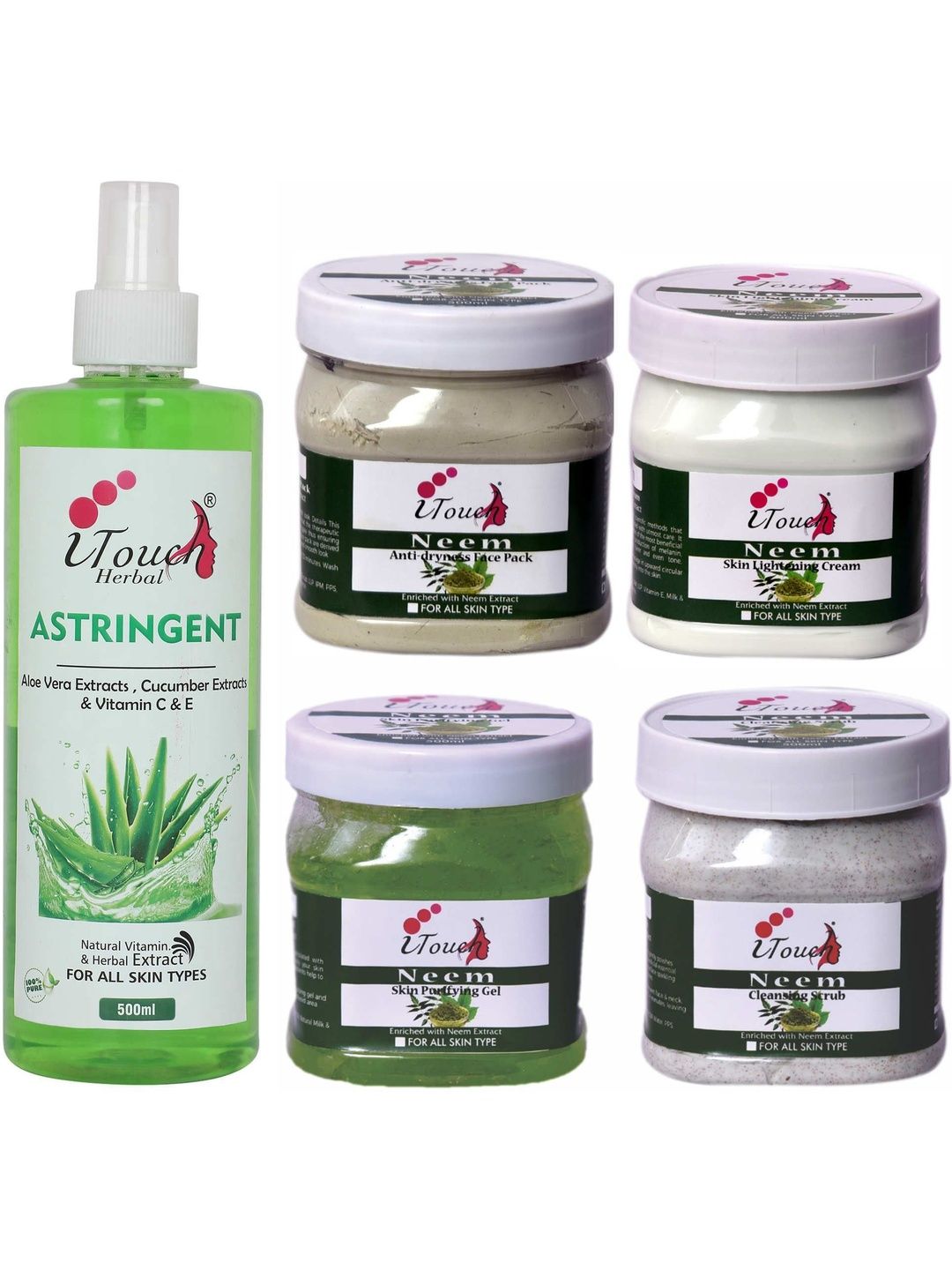 I TOUCH HERBAL Set Of 5 Neem & Aloe Vera Skin Care Combo-image-9