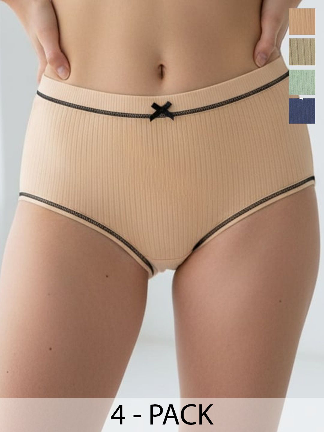 Moda Rapido Pack Of 4 Cotton Briefs-image-23
