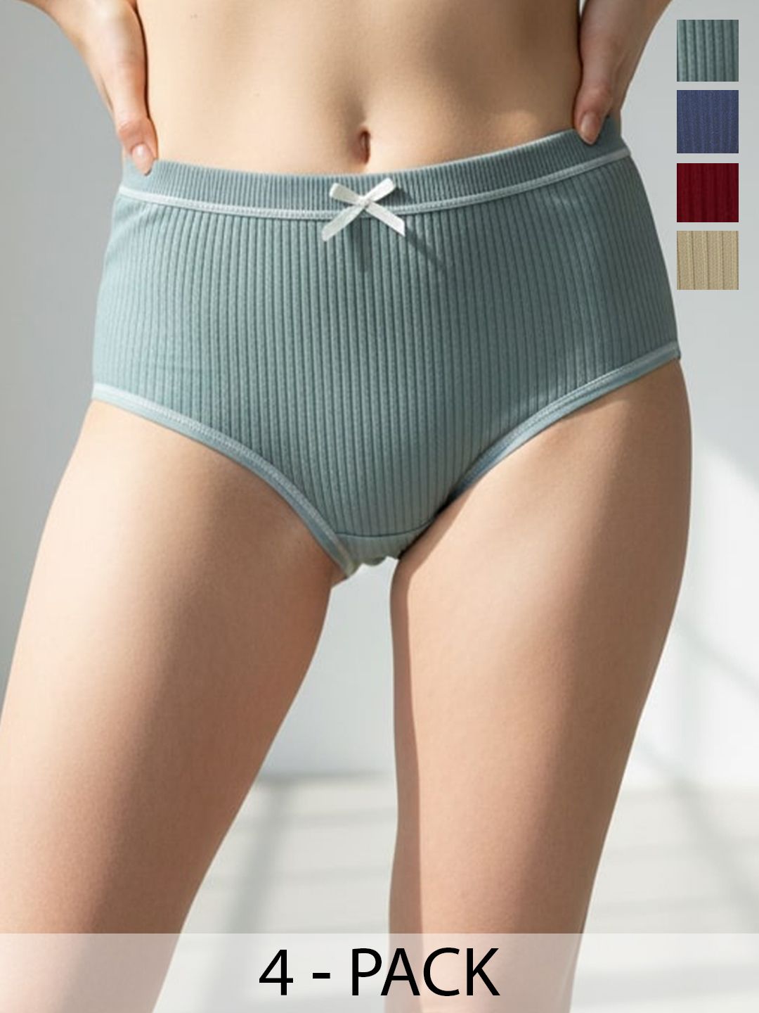 Moda Rapido Pack Of 4 Cotton Briefs-image-29