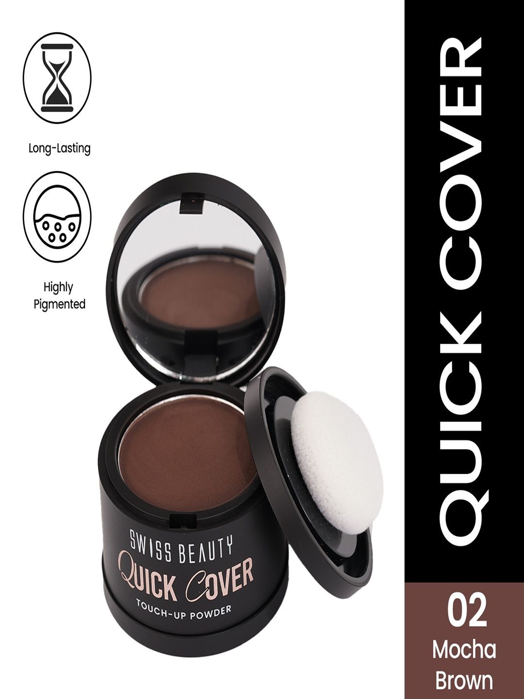 SWISS BEAUTY Quick Cover Long Lasting Matte Finish Touch-Up Powder 4g - Mocha Brown 02-image-13