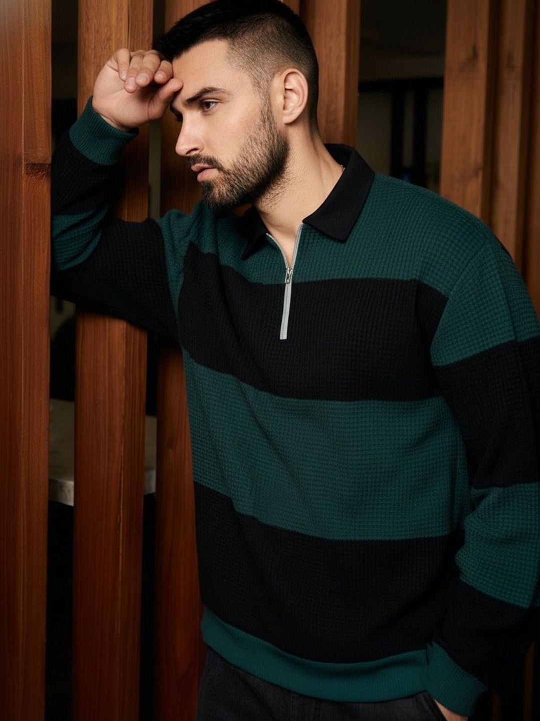 Try This Men Colourblocked Polo Collar T-shirt-picture-22