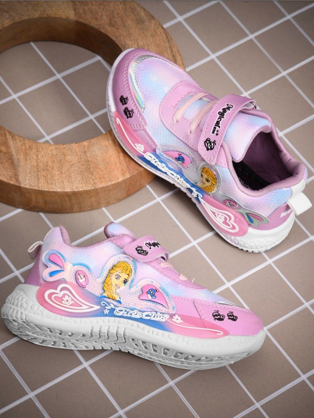 HOOH Now Comfort in Fashion Girls Disney Princess Printed Sneakers-picture-57
