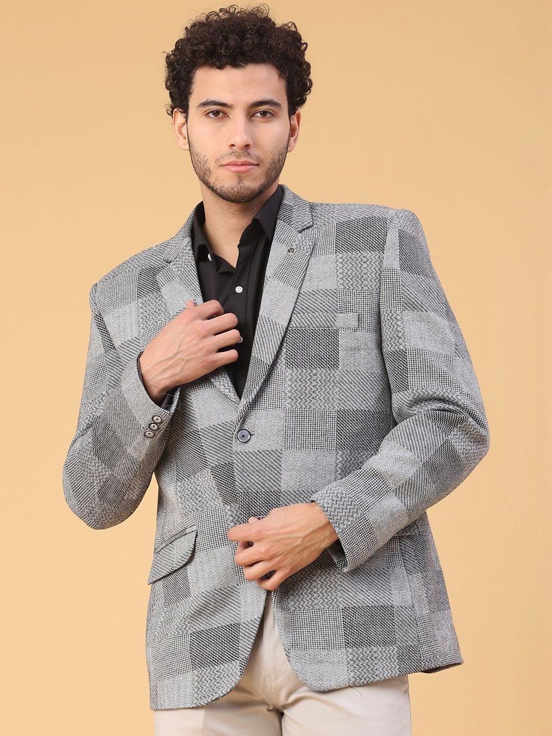 V-Mart Checked Single-Breasted Blazers-picture-54