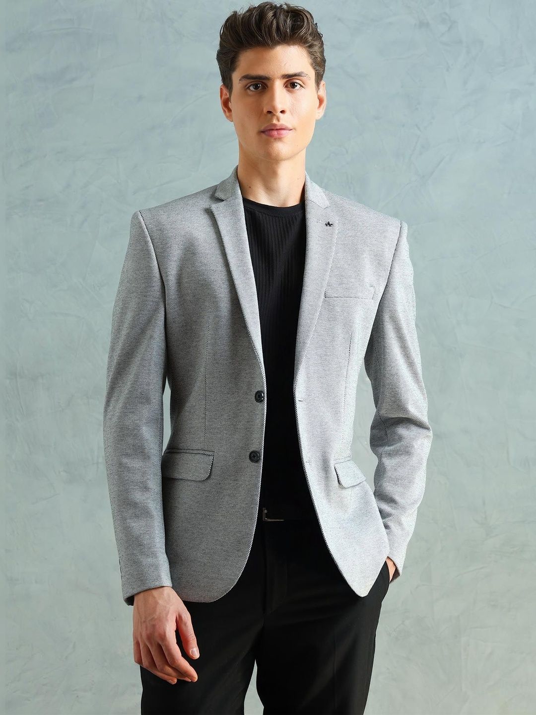 Arrow Notched Lapel Single-Breasted Slim Fit Blazers