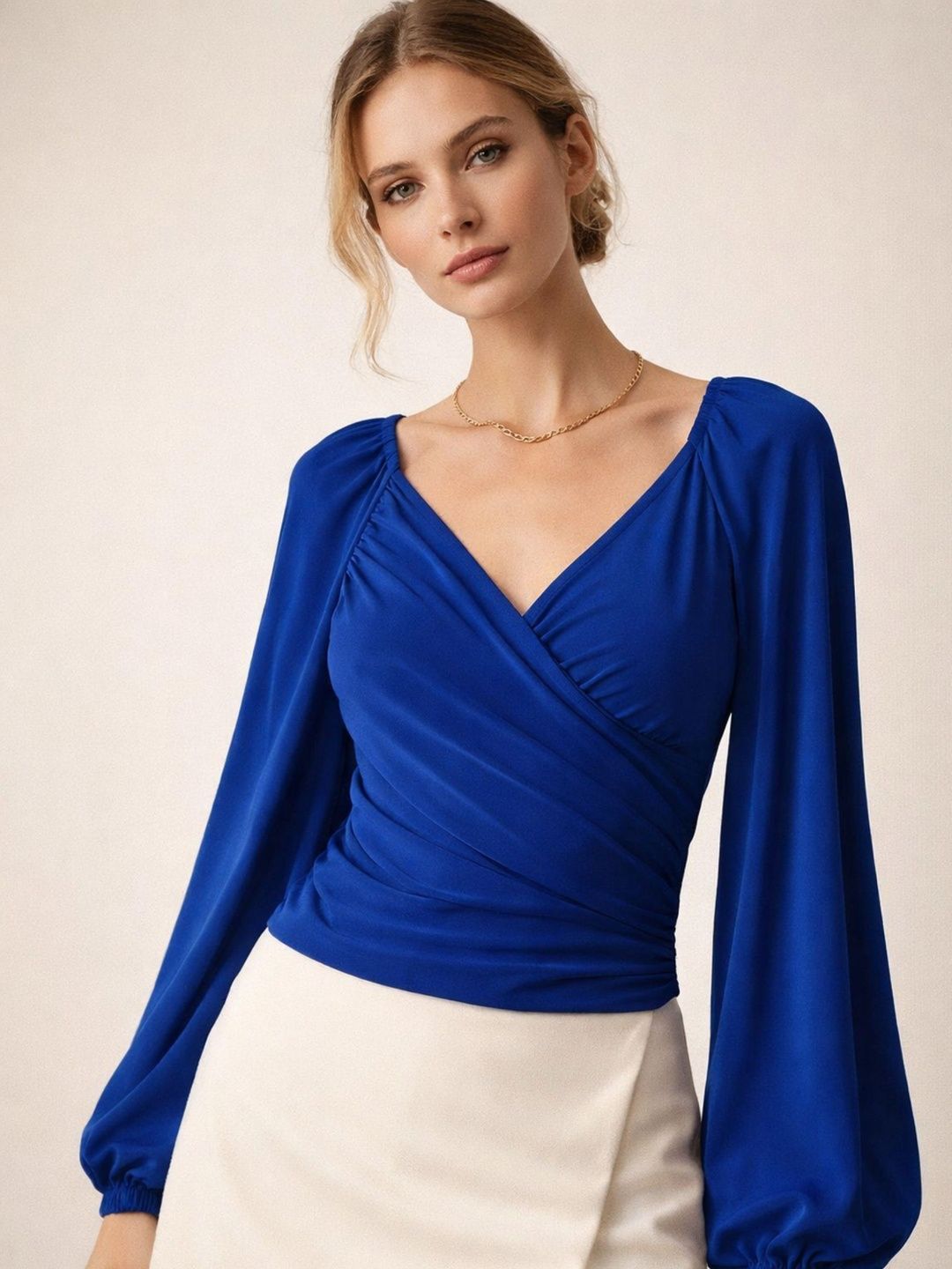 Lounge Dreams Puff Sleeve Wrap Top-picture-10