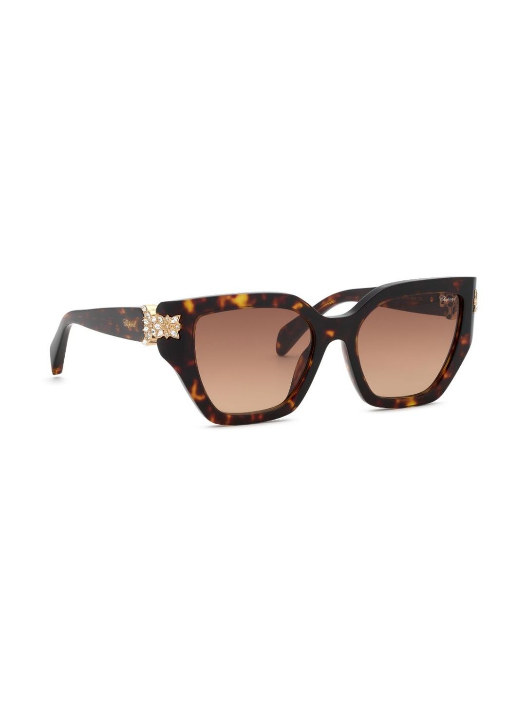 Chopard Women Brown Lens & Brown Butterfly Sunglasses with-picture-25
