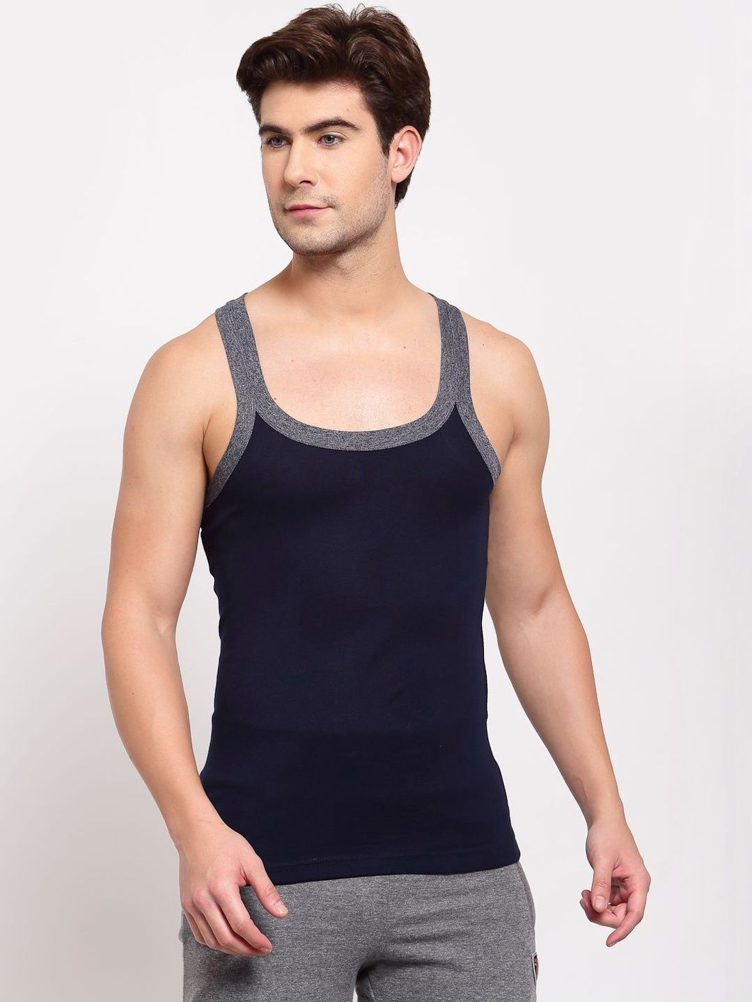 MACHO Men Cotton Round Neck Gym Vest-picture-35