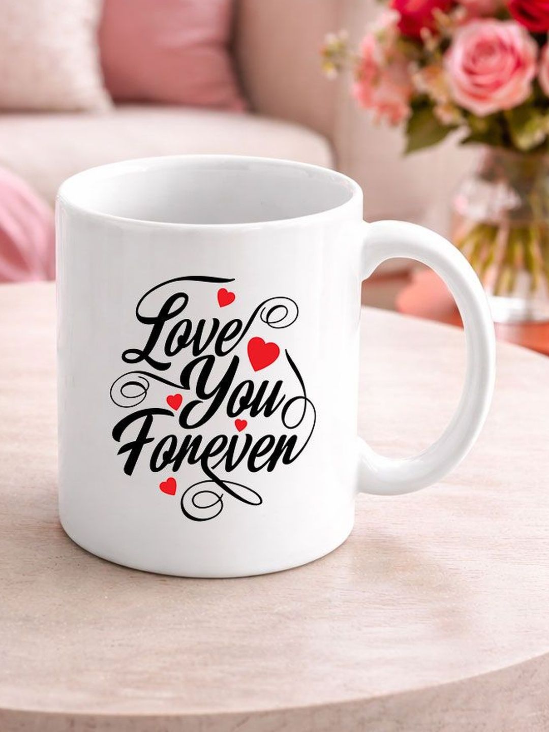 EarthCraft White Printed Ceramic Glossy Mugs Set of Cups and Mugs-image-22