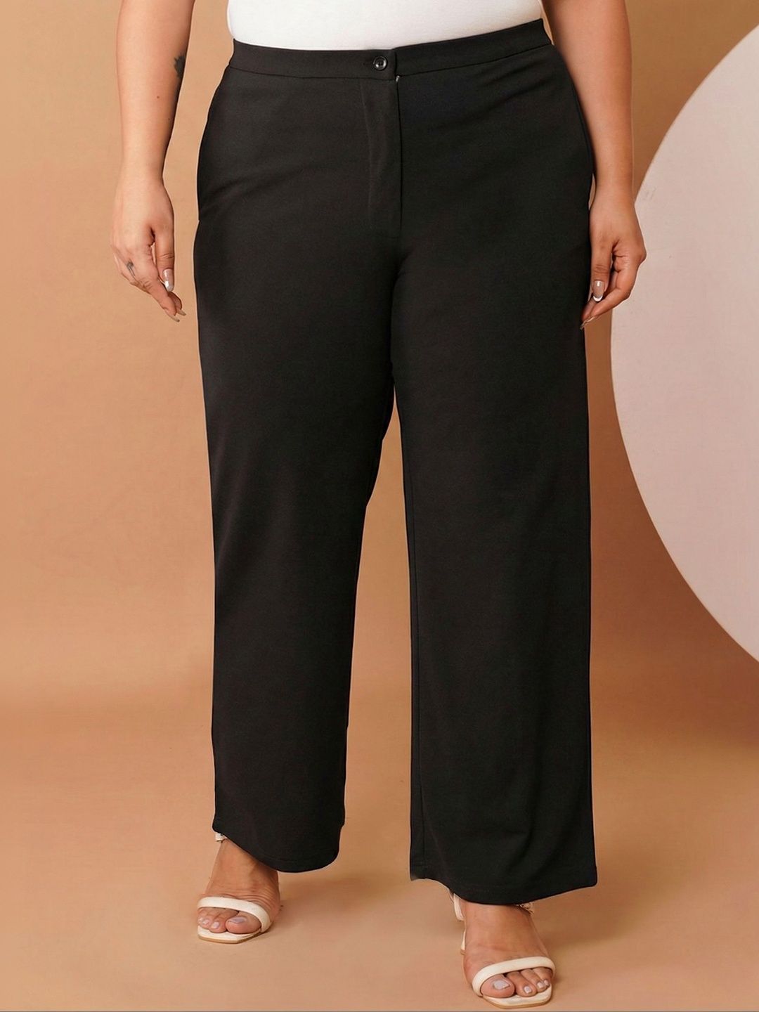 U&F Beyond Women Relaxed Straight Leg Trousers-picture-52