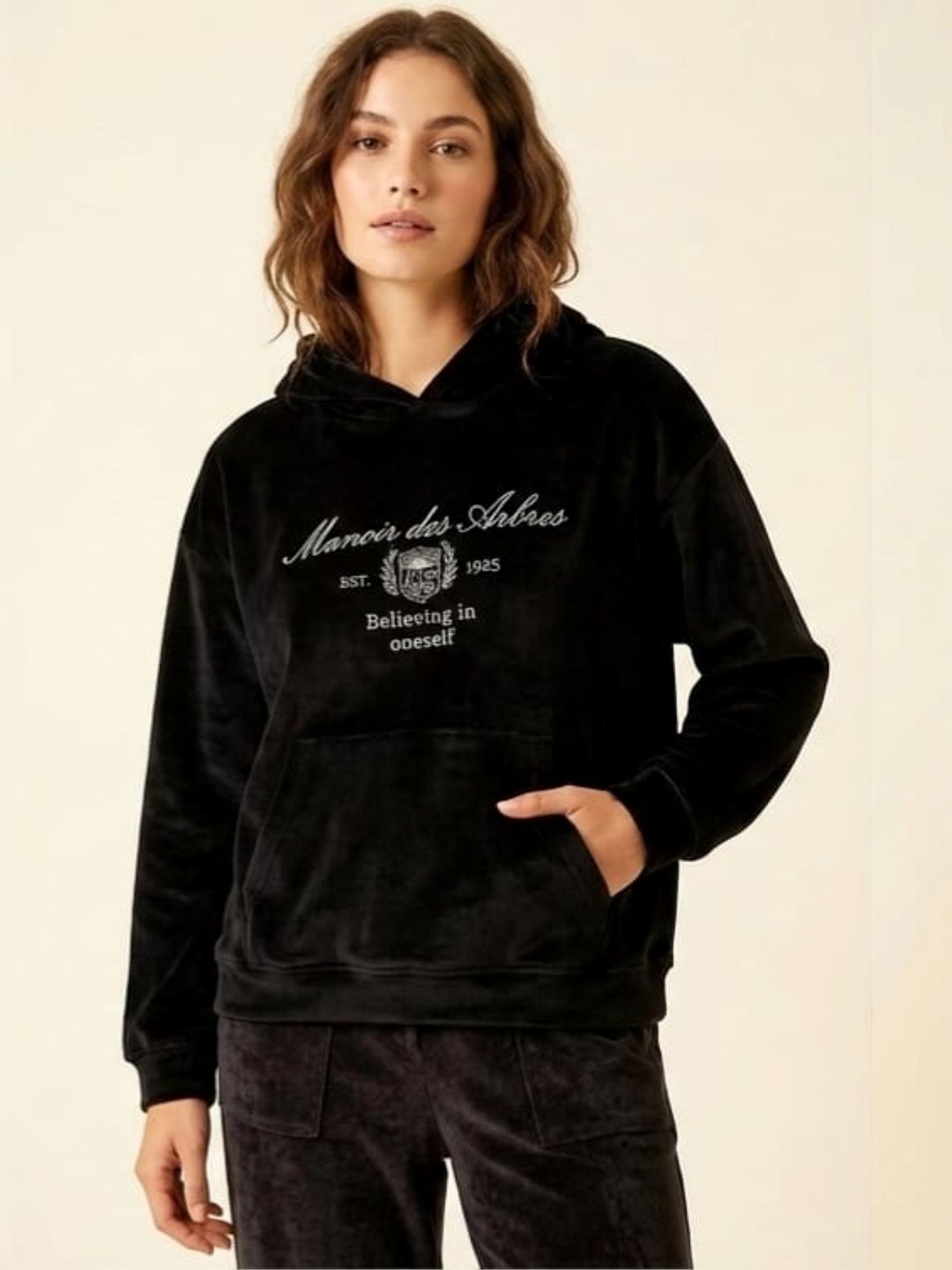 Wineberry Women Printed Hooded Sweatshirt-picture-31